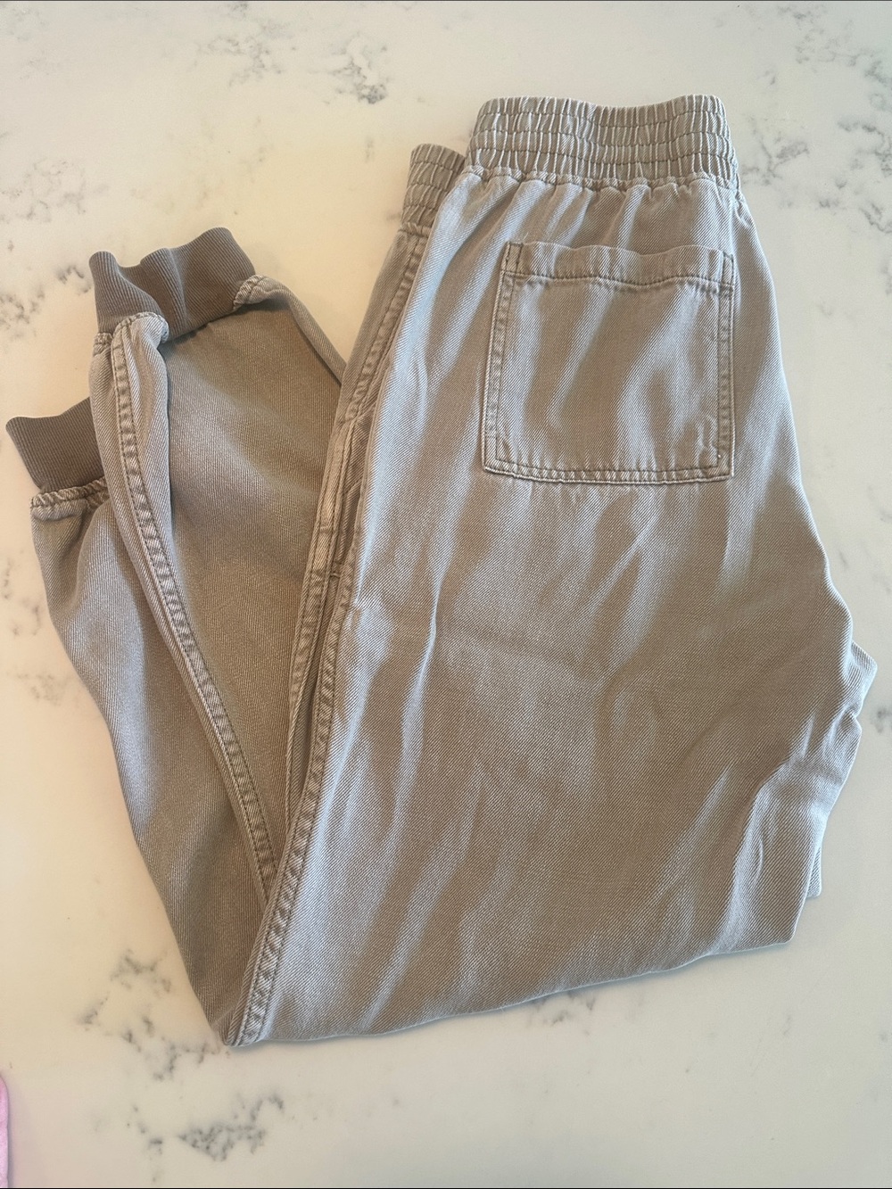 Dear John Taupe Elastic Waist Joggers